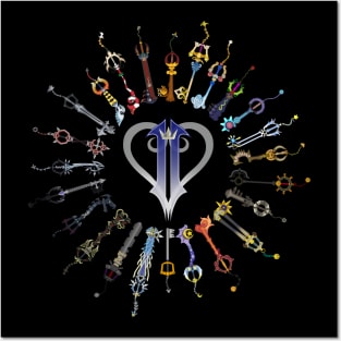 Kingdom Hearts 2 Keyblades Posters and Art